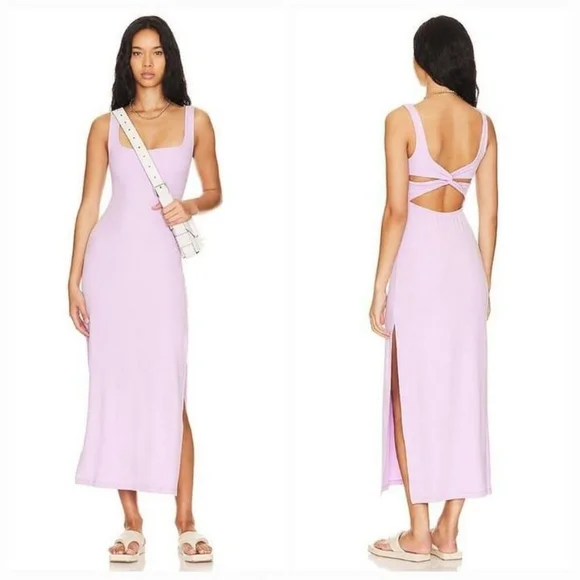 L*Space Mara Dress Lilac Lily Purple Bodycon Maxi / Size Small - Picture 2 of 7